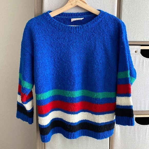 Vintage 1980s Beldoch Popper striped sweater fisherman core - Picture 1 of 4